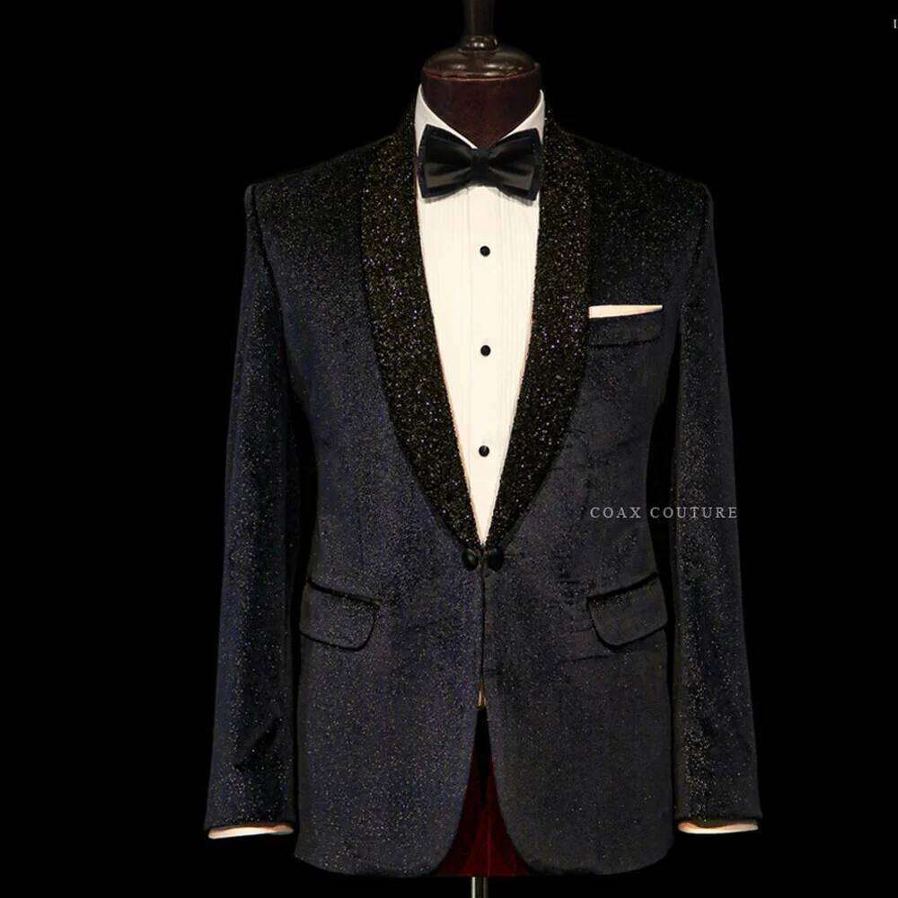 Men Formal Wear Clothes - Элегантный свадебный костюм-двойка: приталенный пиджак с