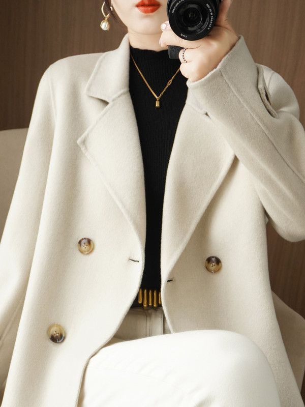 Wool Suit Jacket - Модное утепленное шерстяное пальто с отложным