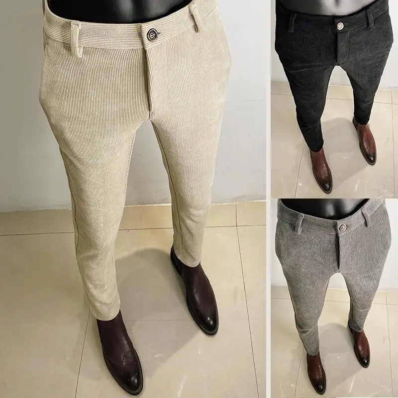 Men'S Formal Wear For Office - Брюки мужские шерстяные утепленные, деловые облегающие