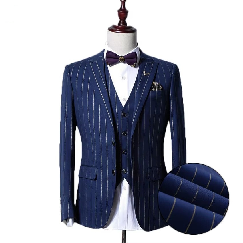Wool Suit Jacket - Мужские костюмы Auriparus flaviceps в золотую