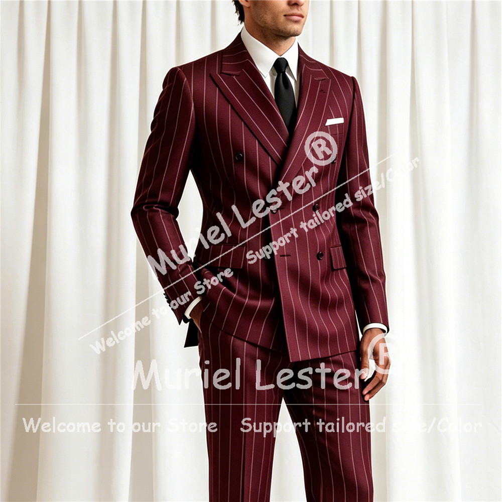 Men'S Formal Wear - Элегантный мужской костюм в полоску, комплект
