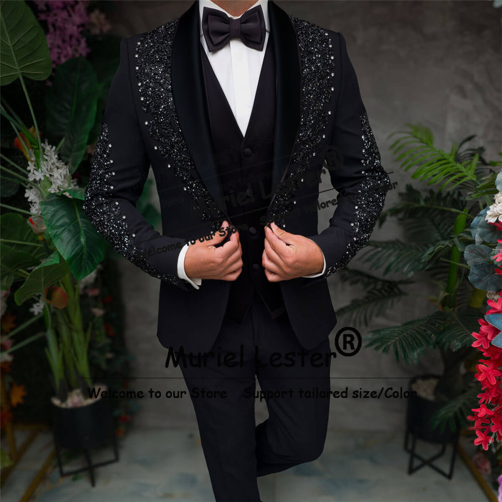 Men'S Formal Wear Attire - Мужские костюмы с блестящими кристаллами и