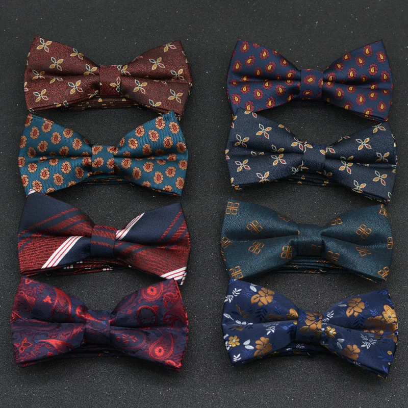 Men'S Formal Wear - Мужской галстук-бабочка для свадьбы, двойной, винтажный,