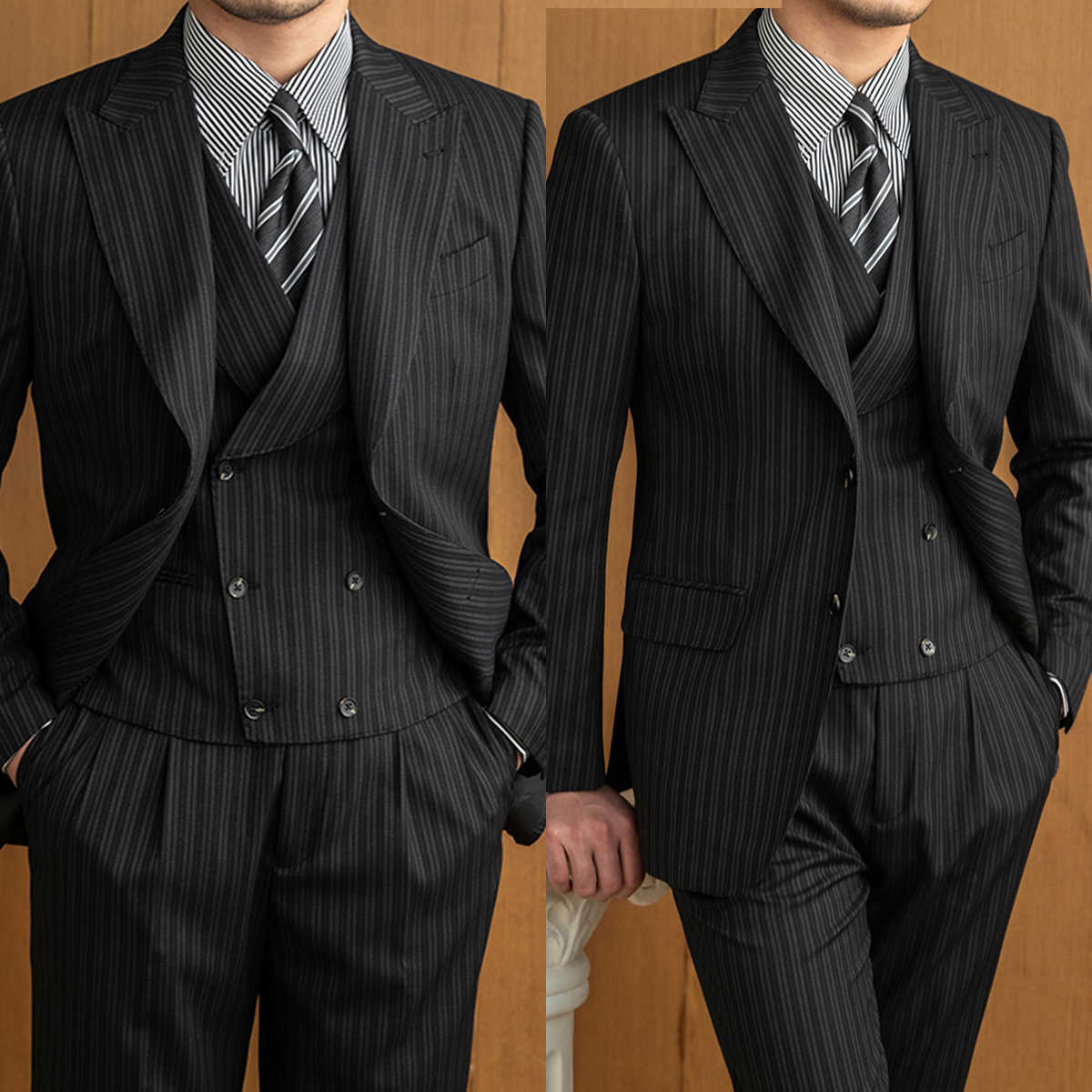 Wool Suit Jacket - Коммерческие мужские костюмы, комплект из трех