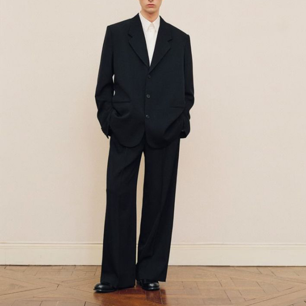Formal Men Party Wear Jacket - Мужской черный костюм большого размера, однобортный