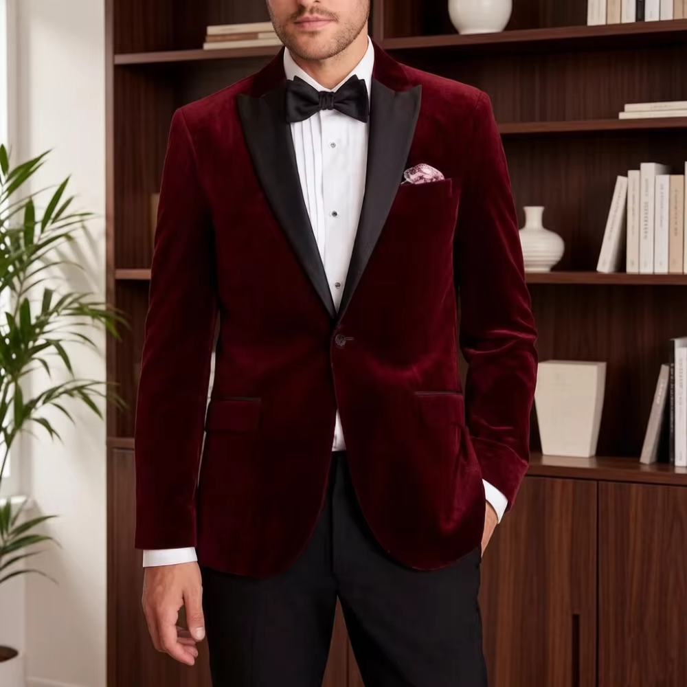 Мужской бархатный костюм-тройк – обзор и цена Formal Men Party Wear Jacket