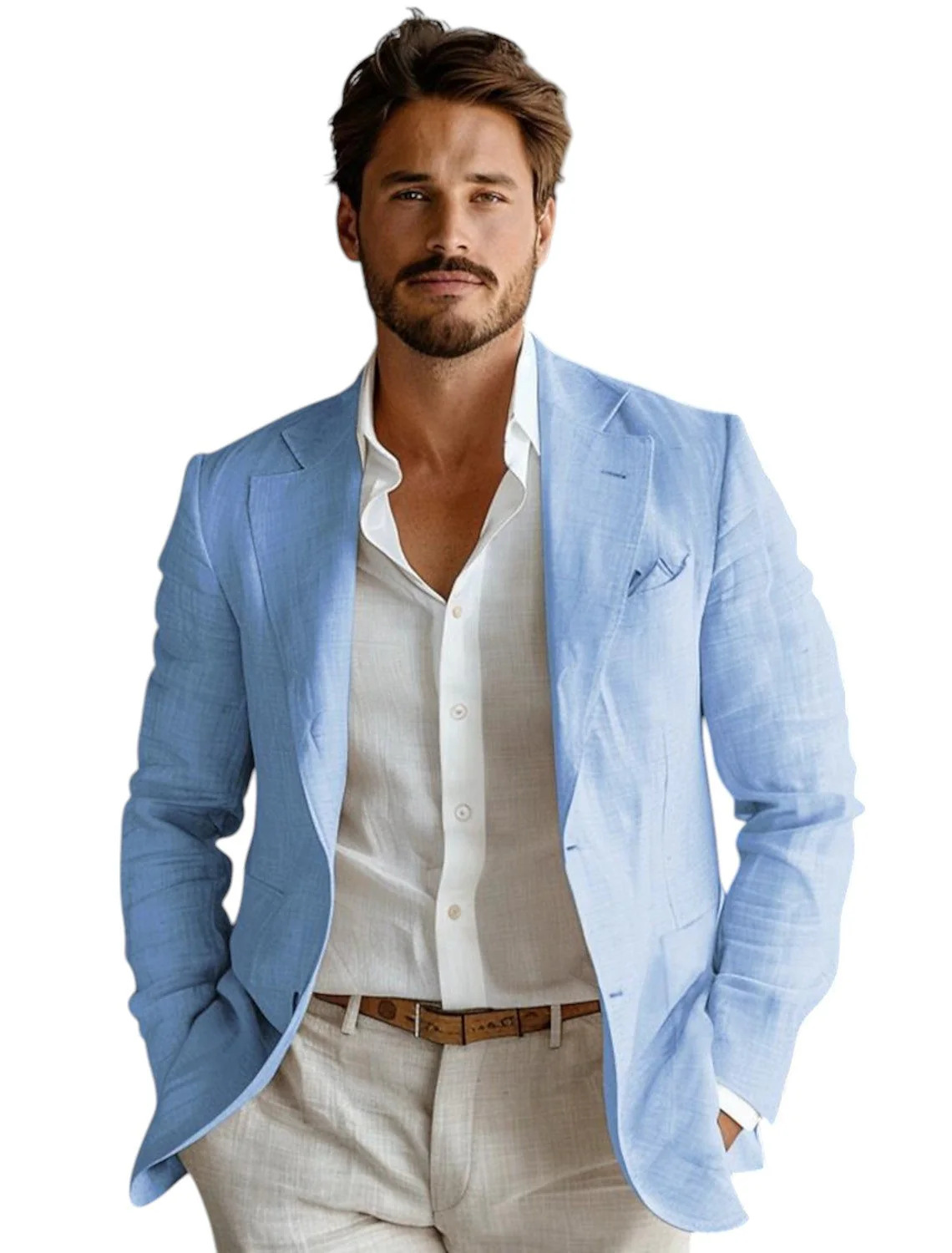 Синий приталенный мужской льня – обзор и цена Formal Men Party Wear Jacket