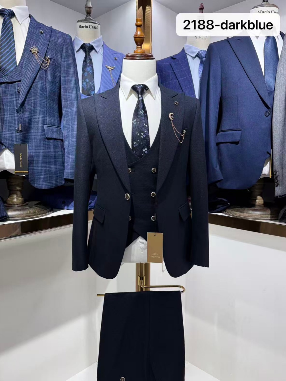 Темно-синий мужской деловой ко – обзор и цена Men Formal Wear Clothes