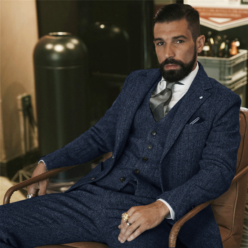 Мужской твидовый костюм в елоч – обзор и цена Wool Suit Jacket